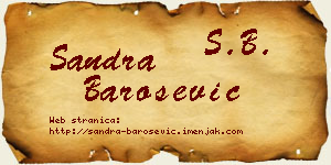 Sandra Barošević vizit kartica
